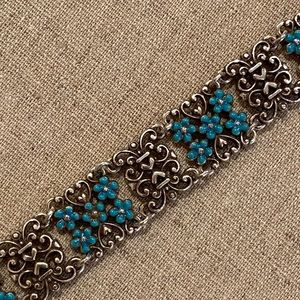 Women’s antiqued and turquoise bracelet